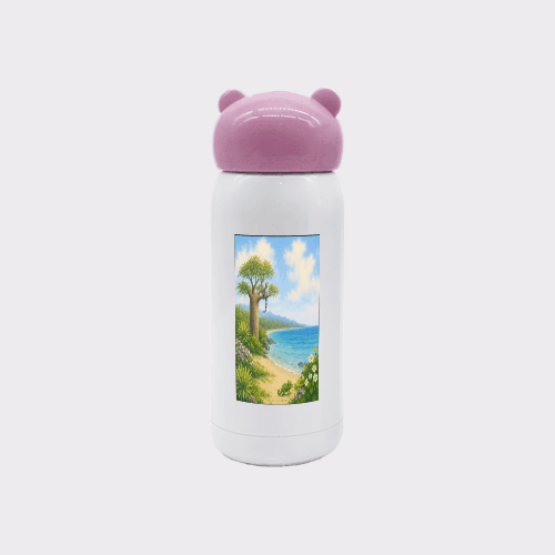 마다가스카르의 휴식 핑크 곰돌이 텀블러 320ml