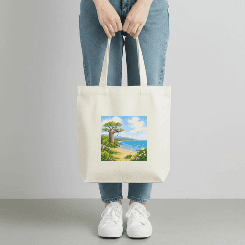 마다가스카르의 휴식 아이보리 에코백 36x36cm 세로형