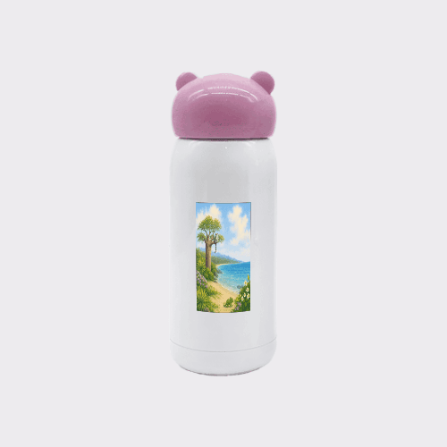 마다가스카르의 휴식 핑크 곰돌이 텀블러 320ml