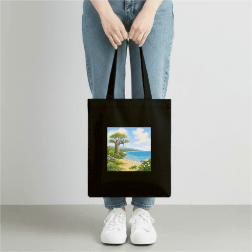 마다가스카르의 휴식 블랙 에코백 29x33cm 세로형